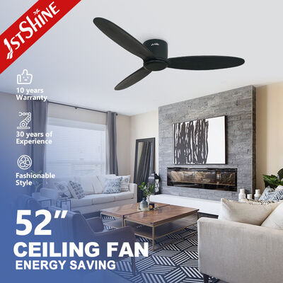 ভালো দাম 3 কাঠের ব্লেড সহ 52'' শব্দহীন মোটর রিমোট LED সিলিং ফ্যান অনলাইন