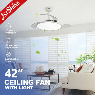 ভালো দাম 42 ইঞ্চি 6 স্পিড ডিমমেবল LED অদৃশ্য সিলিং ফ্যান সঙ্গে হালকা 3 পিসি ফলক অনলাইন